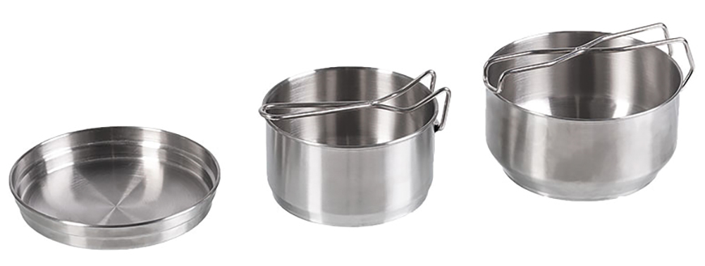 Tschechisches Kochgeschirr Edelstahl 2-teilig